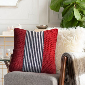 Cape Cod 07428RBL Red/Blue Pillow - Rug & Home