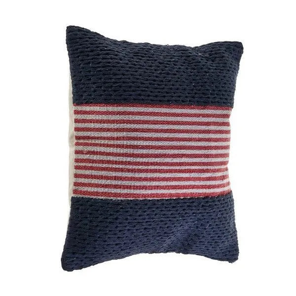 Cape Cod 07429BUD Blue/Red Pillow - Rug & Home