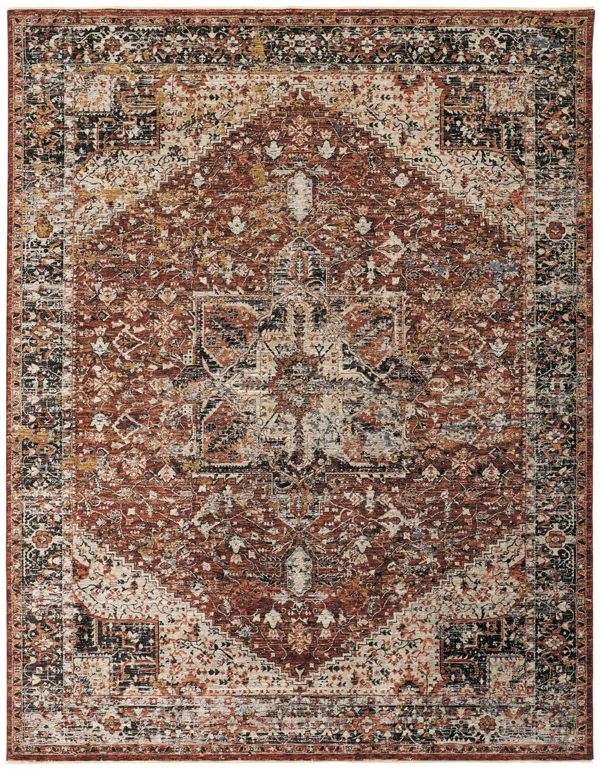 Caprio 3960F Rust/Tan Rug - Rug & Home