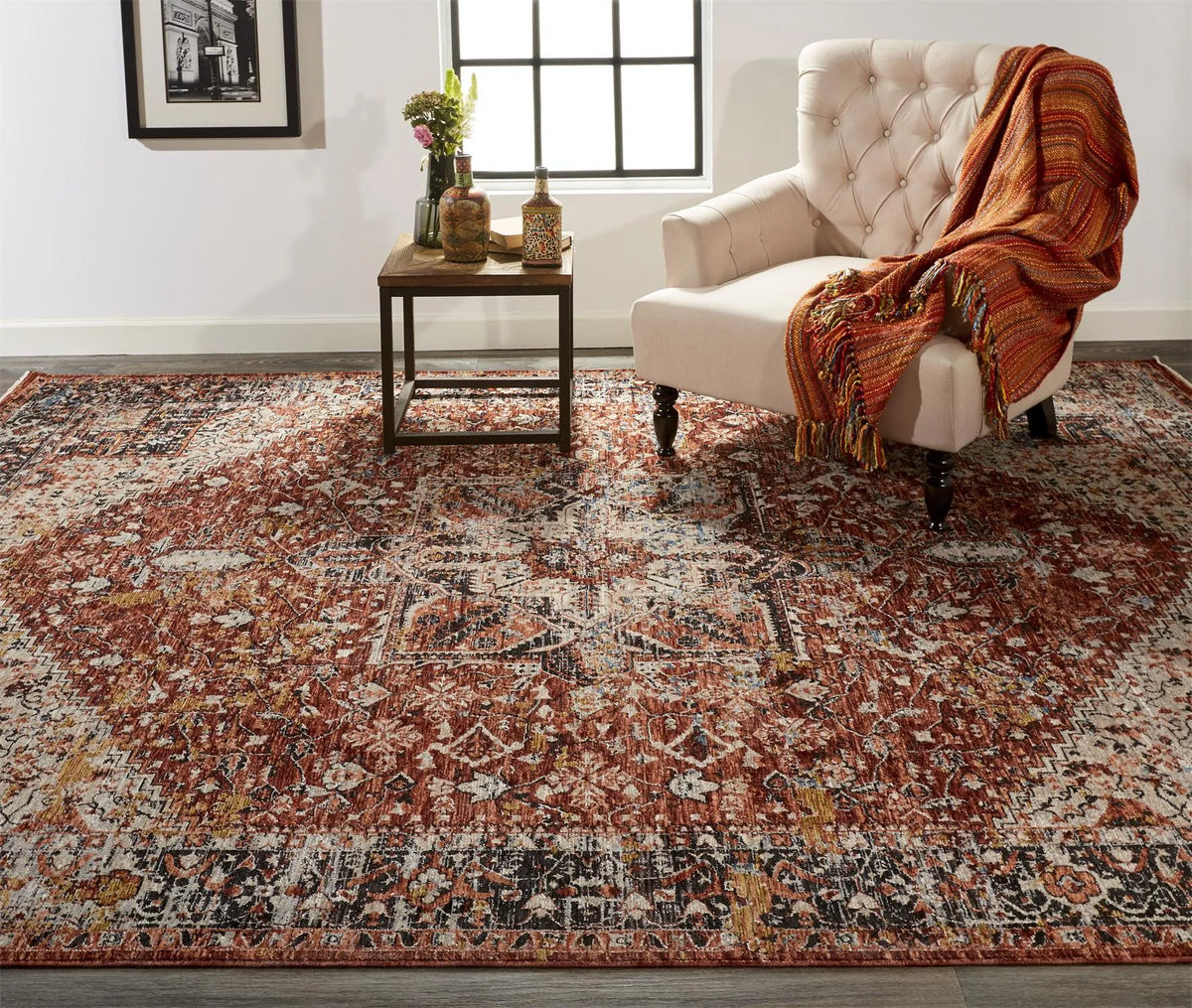 Caprio 3960F Rust/Tan Rug - Rug & Home