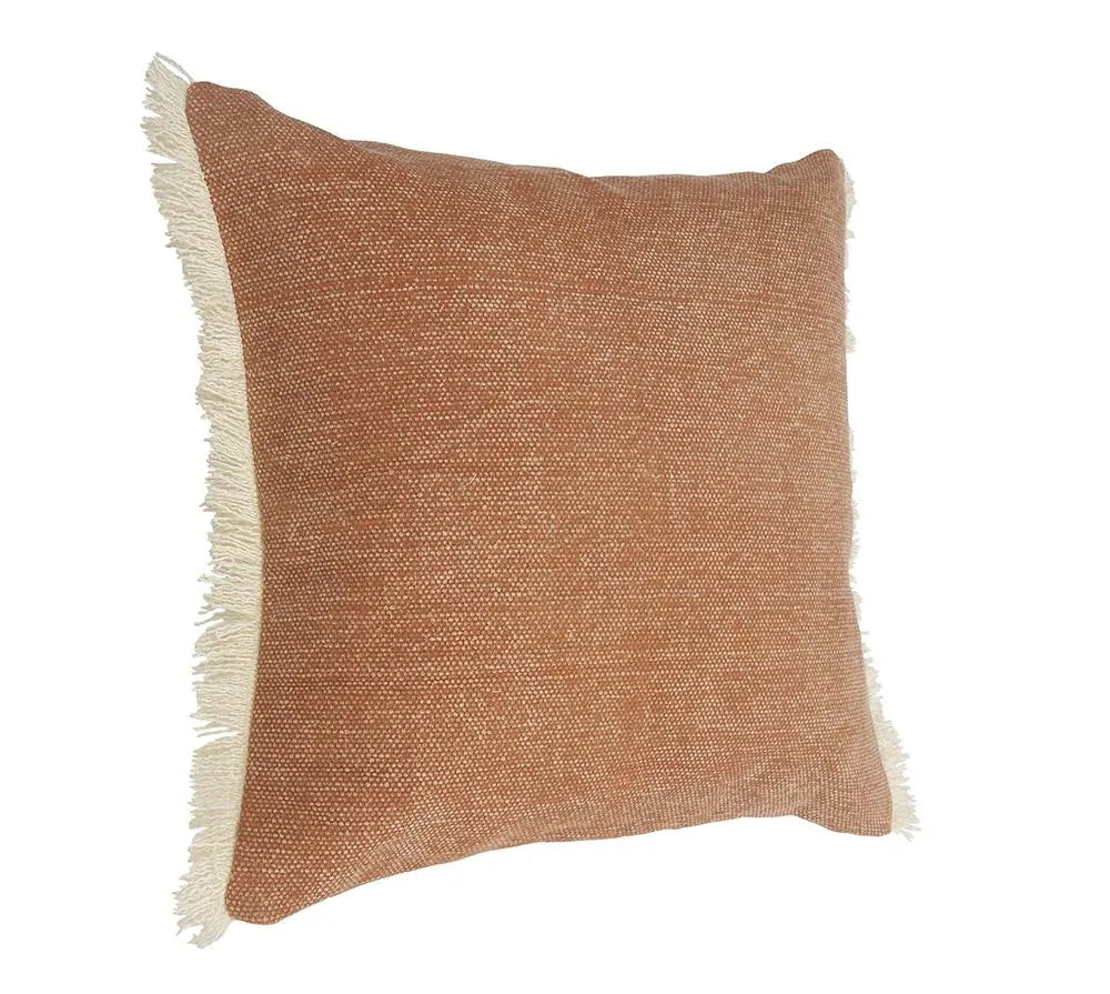 Caramel Coated Fringed  LR07527 Throw Pillow - Rug & Home