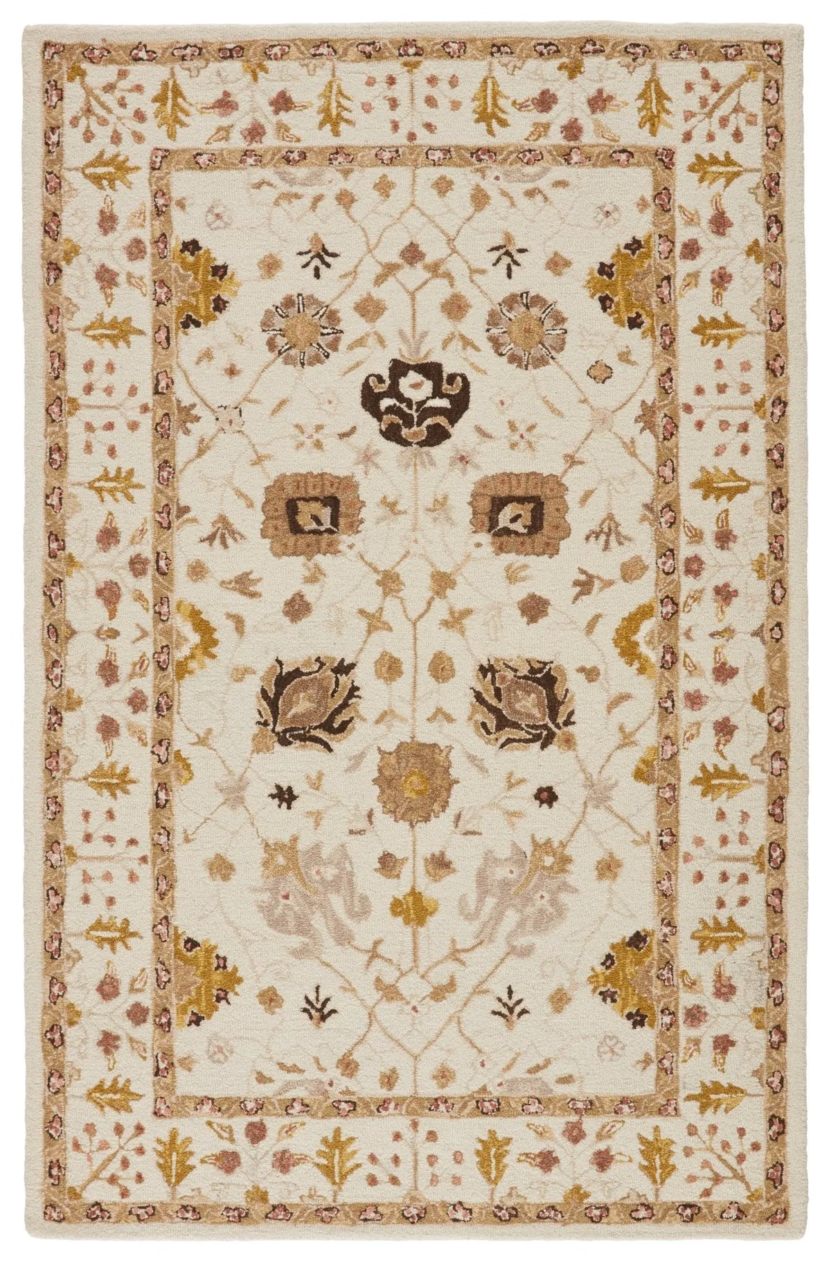 Cardamom Com01 Ahava Ivory/Gold Rug - Rug & Home