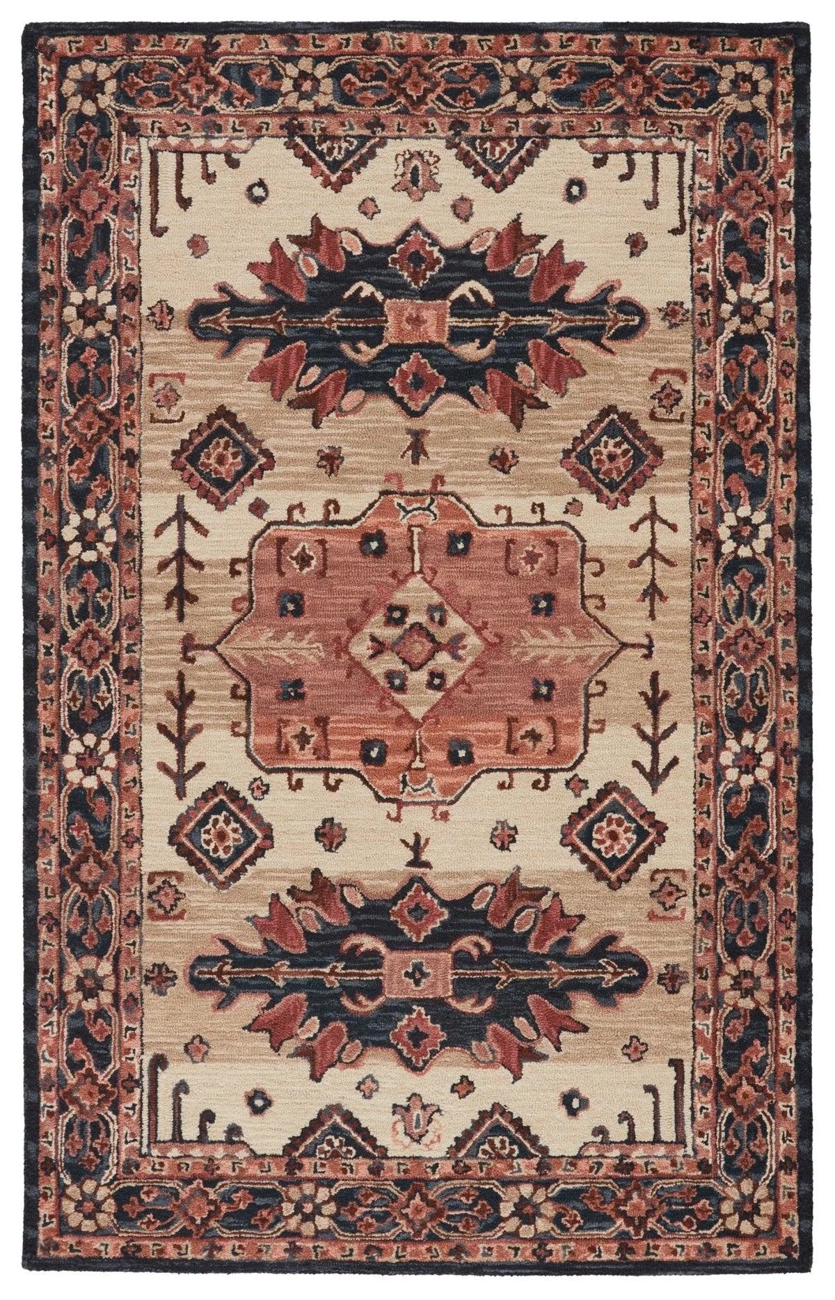 Cardamom Com09 Idina Pink/Dark Blue Rug - Rug & Home