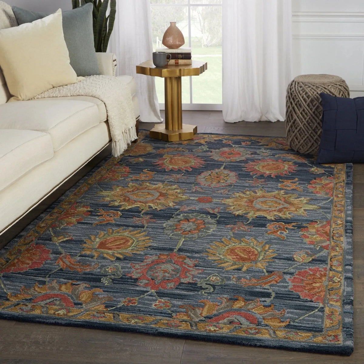 Cardamom Com10 Nela Dark Blue/Red Rug