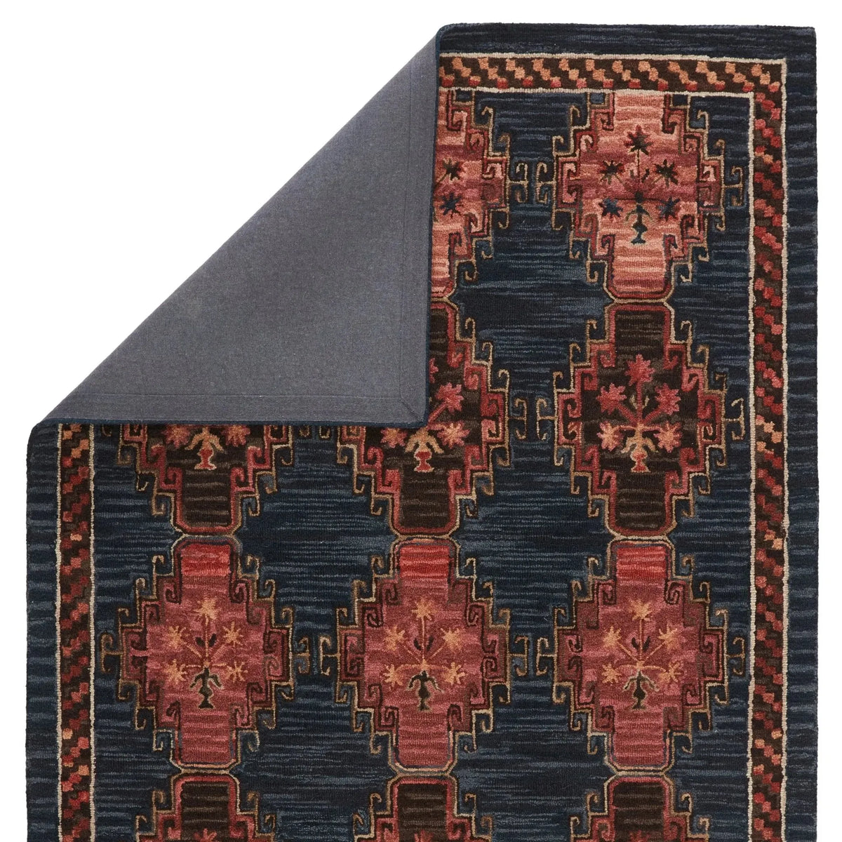 Cardamom Com11 Kyoto Dark Blue/Pink Rug