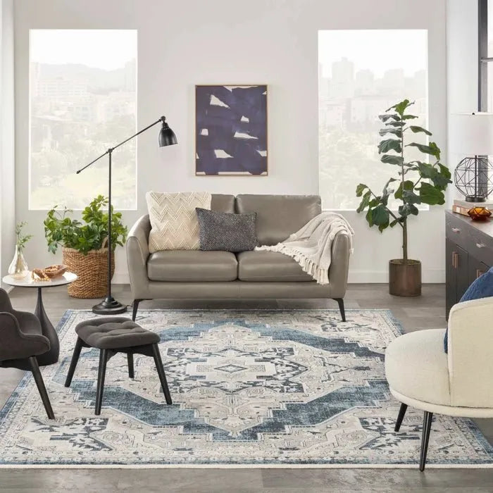 Carina CNA01 Blue/Grey Rug - Rug & Home