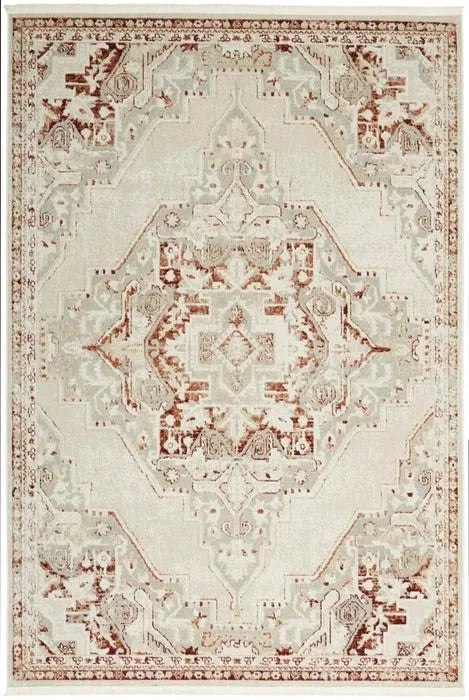 Carina CNA01 Brick/Silver Rug - Rug & Home