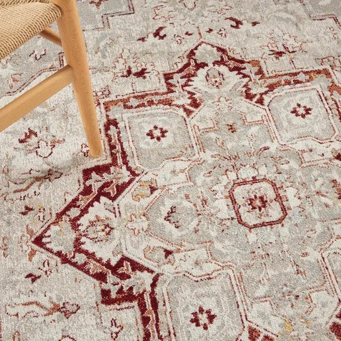 Carina CNA02 Brick/Silver Rug - Rug & Home