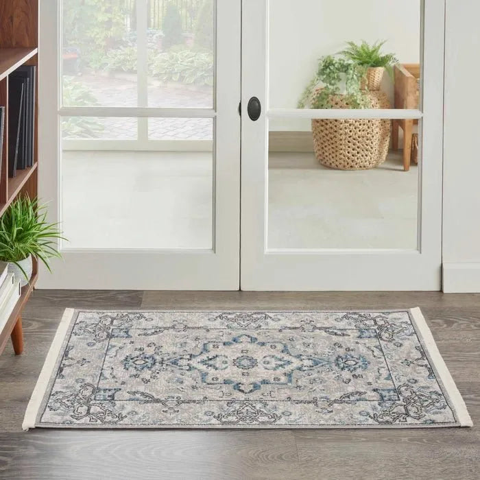 Carina CNA02 Grey/Blue Rug - Rug & Home