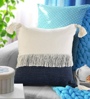 Carnival Lr07660 Denim Blue/Off-White Pillow - Rug & Home