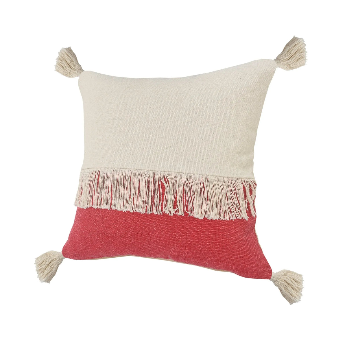 Carnival Lr07662 Raspberry/Off-White Pillow - Rug & Home