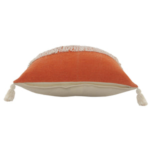 Carnival Lr07664 Pumpkin Orange/Off-White Pillow - Rug & Home