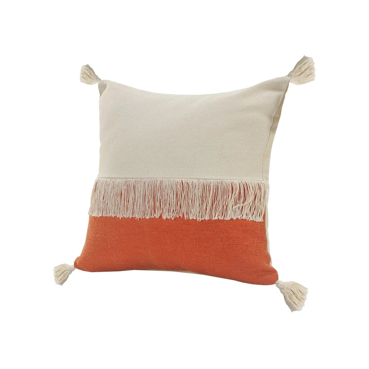 Carnival Lr07664 Pumpkin Orange/Off-White Pillow