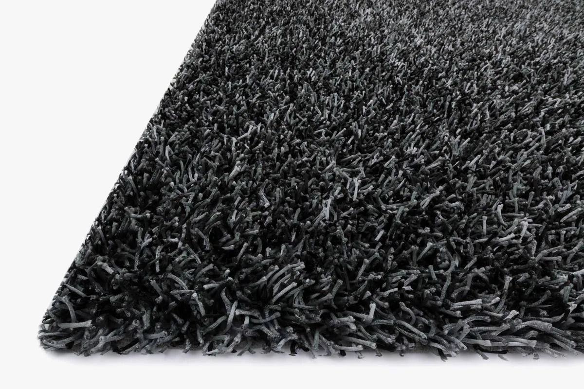 Carrera Shag Cg 02 Black Slate Rug - Rug & Home