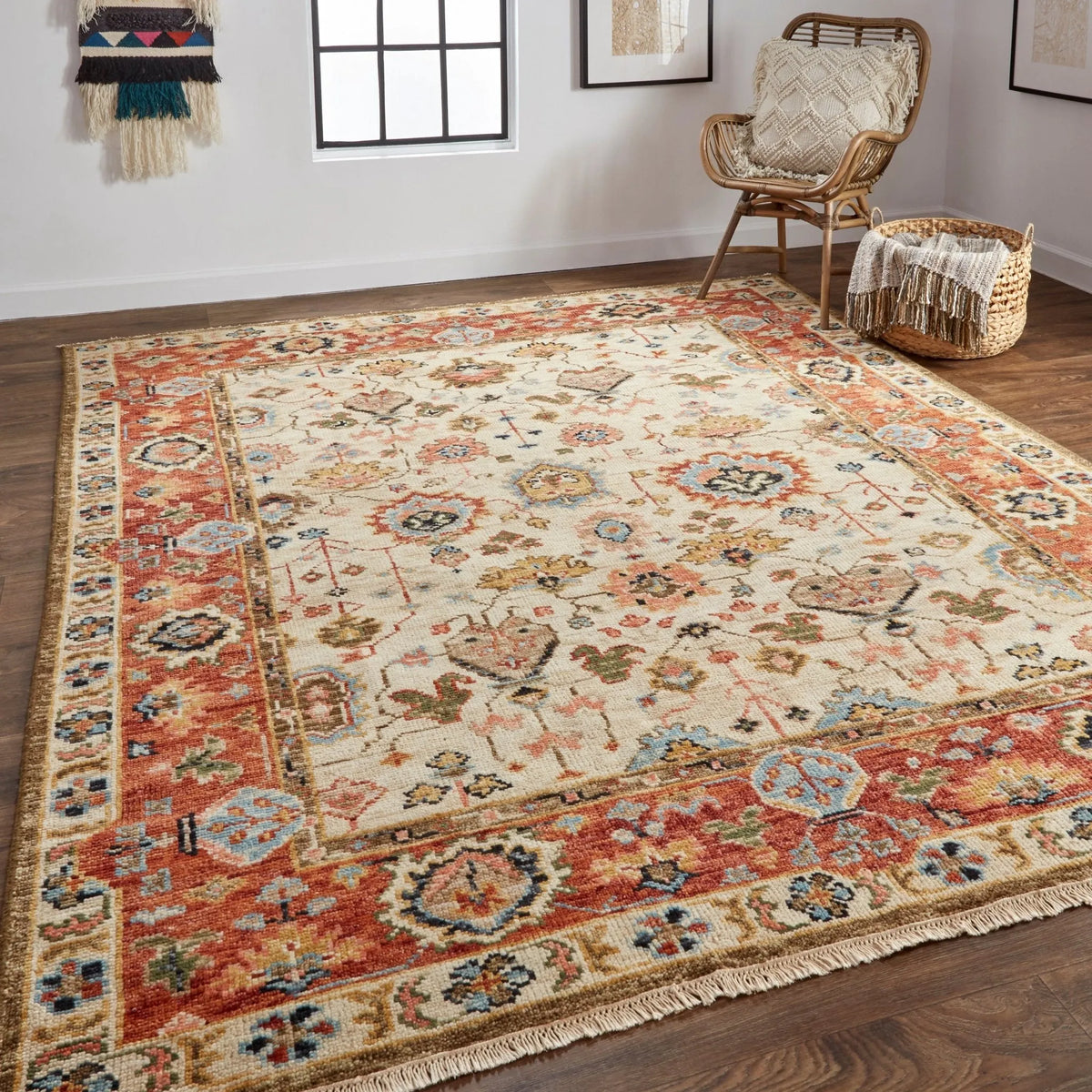 Carrington 9826805F Ivory/Red Rug - Rug & Home