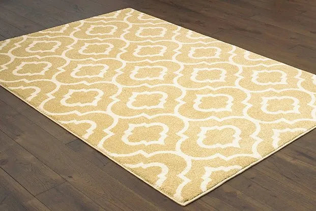 Carson 9672E Gold Ivory Rug - Rug & Home