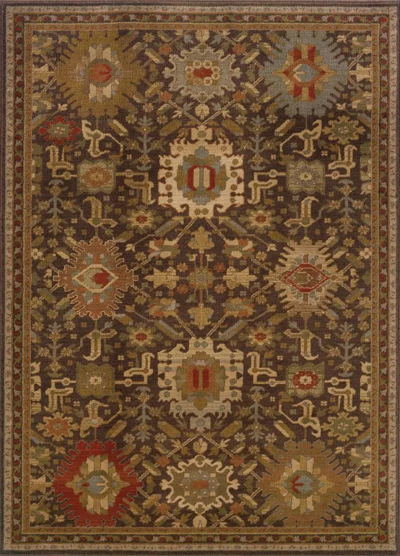 Casablanca 4444A Brown Multi Rug - Rug & Home