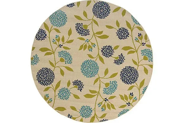 Caspian 8327Y Ivory/ Green Rug