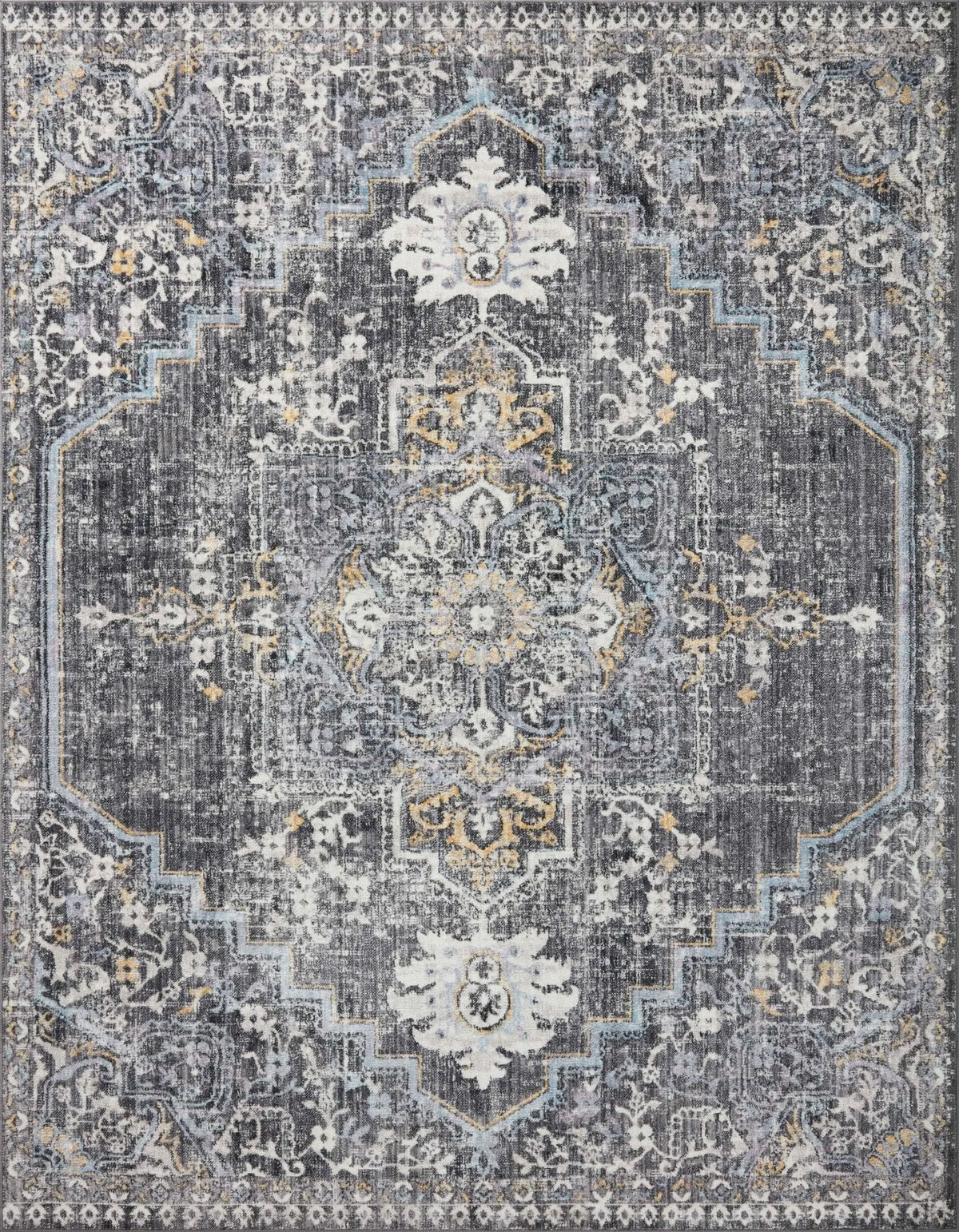 Cassandra Csn-02 Charcoal/Gold Rug - Rug & Home