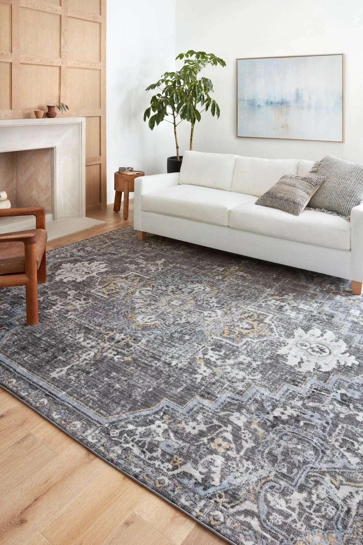 Cassandra Csn-02 Charcoal/Gold Rug - Rug & Home