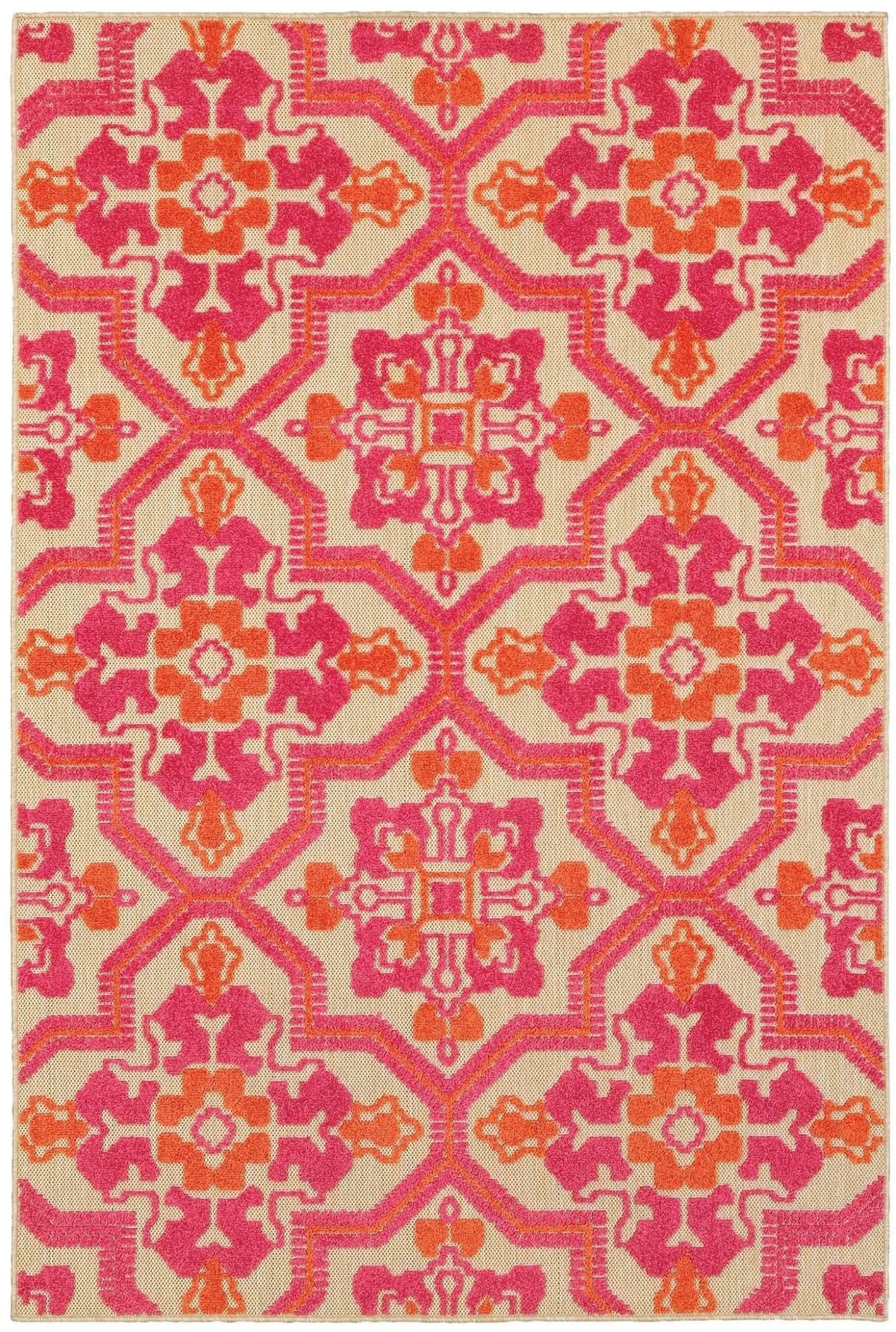 Cayman 2541v Sand/ Pink Rug - Rug & Home