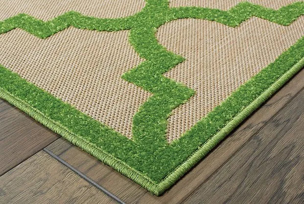 Cayman 660F Sand/ Green Rug - Rug & Home