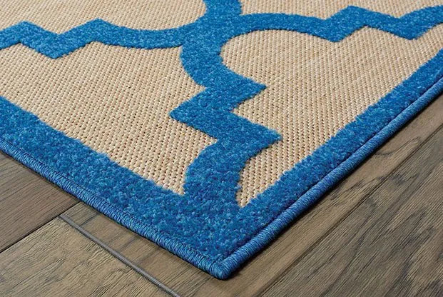 Cayman 660L Sand/ Blue Rug - Rug & Home