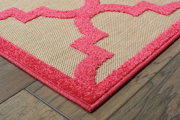 Cayman 660P Sand/ Pink Rug - Rug & Home