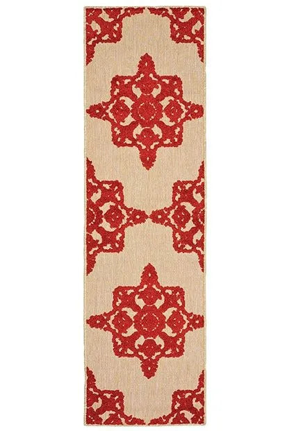 Cayman 97R Sand/ Red Rug - Rug & Home