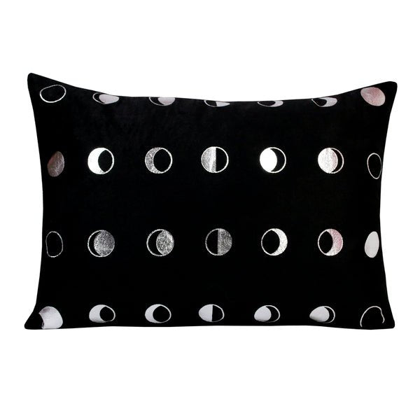 Celestial 08331BSV Black/Silver Pillow - Rug & Home