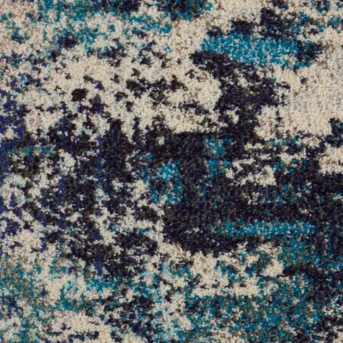 Celestial CES02 Ivory Teal Blue Rug - Rug & Home