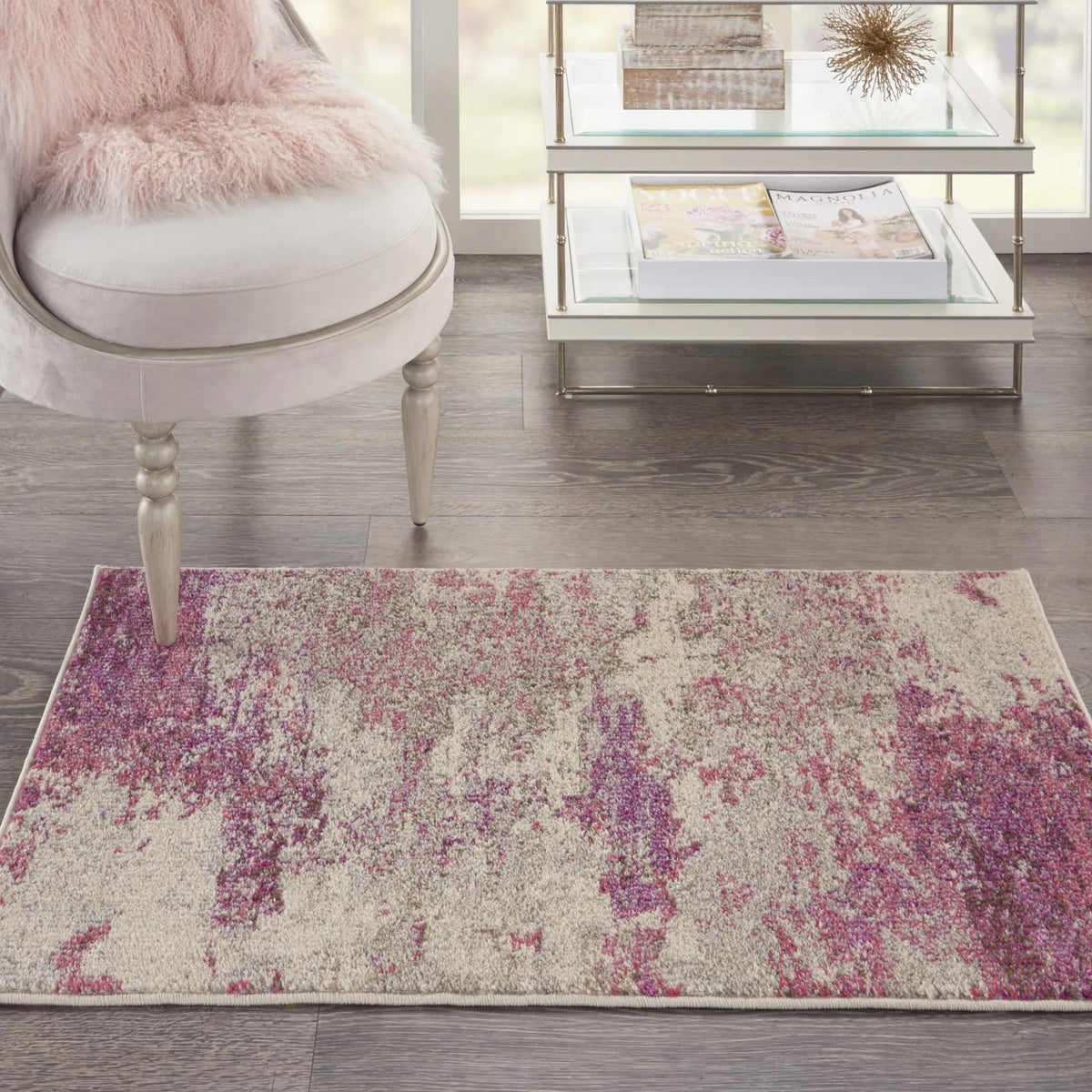 Celestial CES02 Ivory/Pink Rug - Rug & Home