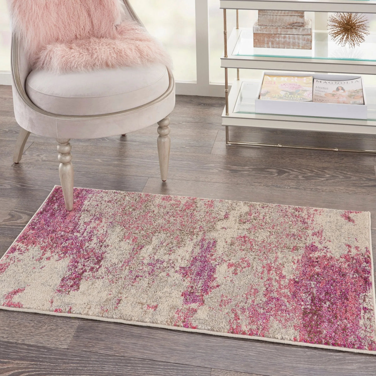 Celestial CES02 Ivory/Pink Rug - Rug & Home