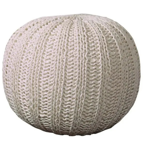 Celtic 08124BON Bone Pouf - Rug & Home