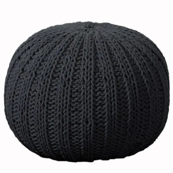 Celtic 08124CHA Charcoal Pouf - Rug & Home