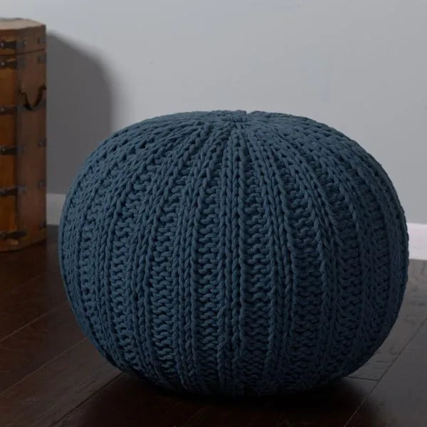 Celtic 08124MBL Midnight Blue Pouf - Rug & Home