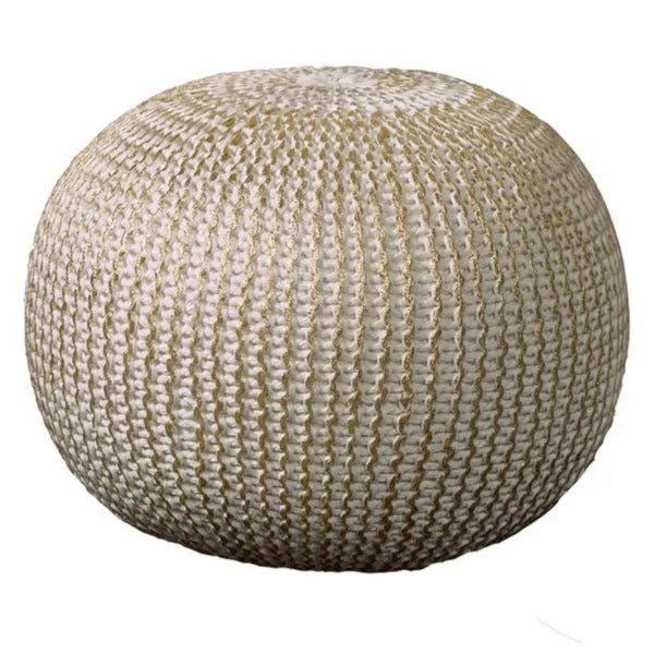 Celtic 08125BNG Bone/Gold Pouf