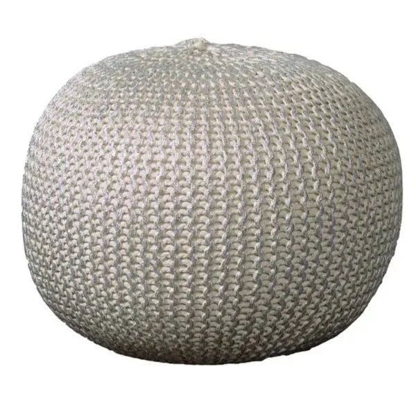 Celtic 08125BNS Bone/Silver Pouf