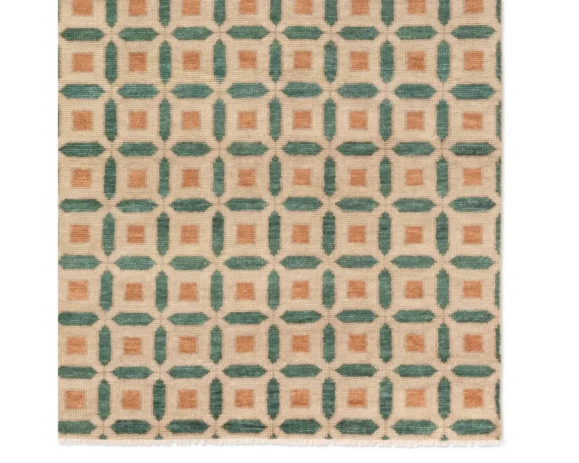 Cera CRA02 Sand/Green Rug - Rug & Home