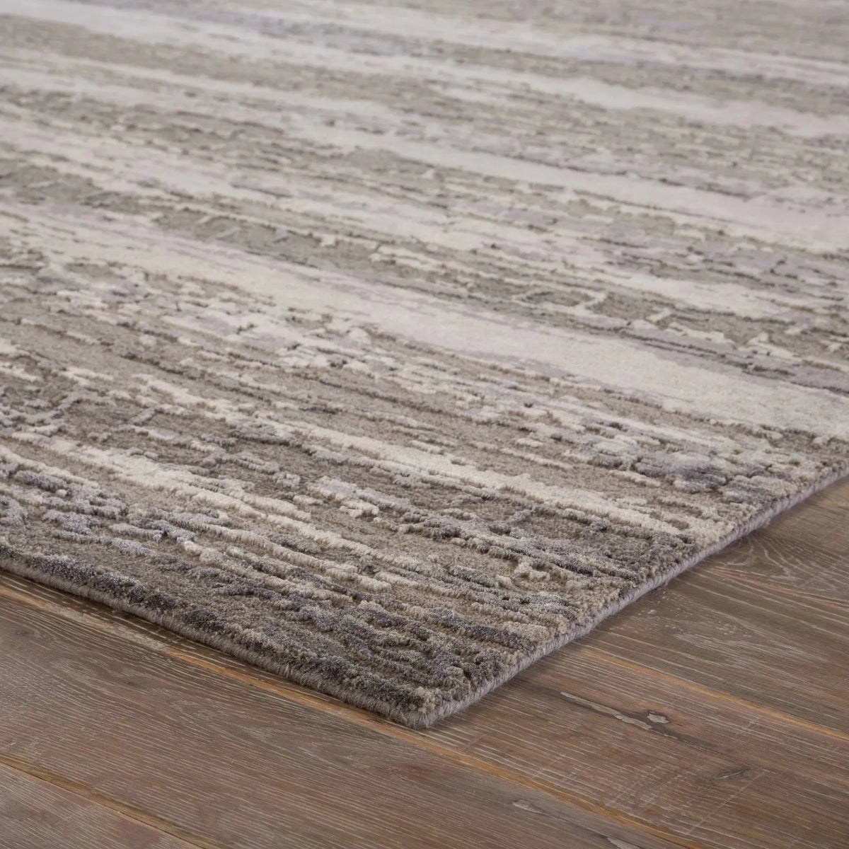 Chaos Theory By Kavi CKV28 Bandi String/Charcoal Gray Rug