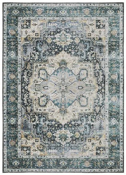 Charleston CHA01 Blue/Ivory Rug - Rug & Home