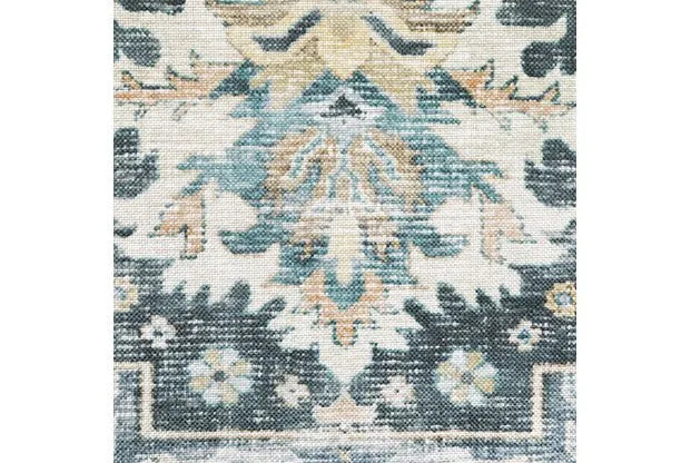 Charleston CHA01 Blue/Ivory Rug - Rug & Home