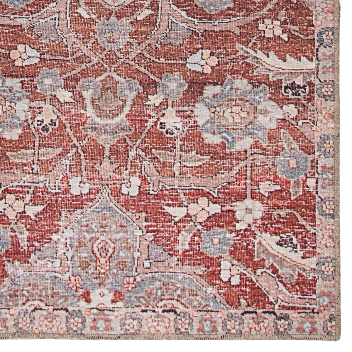 Chateau Cht02 Aden Red/Gray Rug