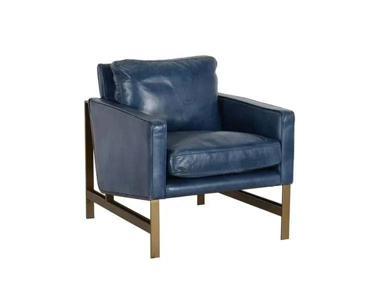 Chazzie Club Chair Blue/Brown