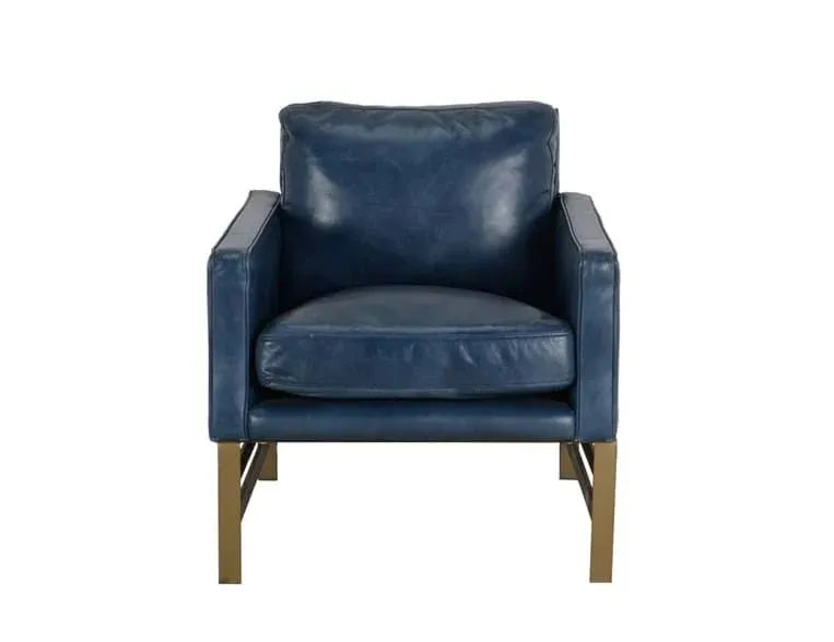 Chazzie Club Chair Blue/Brown
