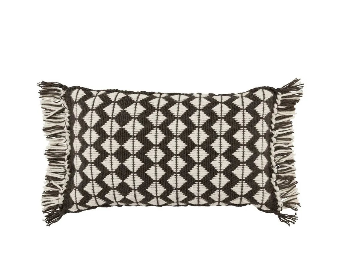 Chesa CHE02 Black/Ivory Pillow - Rug & Home