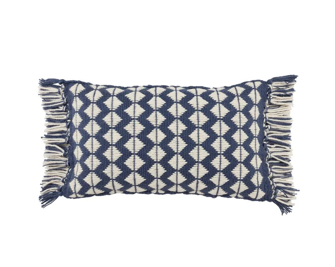 Chesa CHE03 Dark Blue/Ivory Pillow - Rug & Home