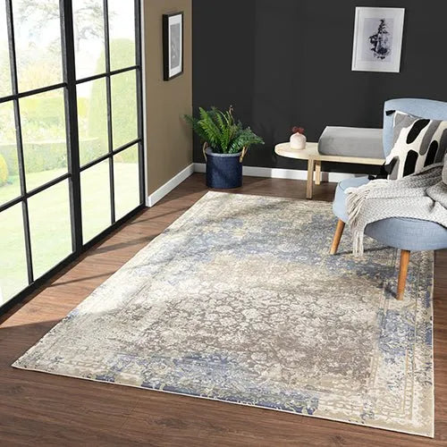 Cheshire 82122BLE Blue/Beige Rug - Rug & Home