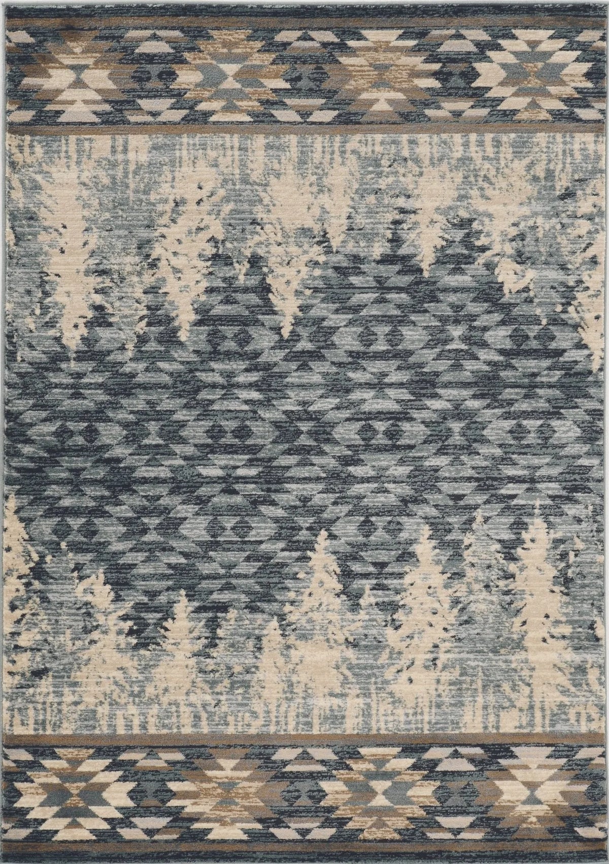 Chester 5636 Pines Slate Blue Rug - Rug & Home