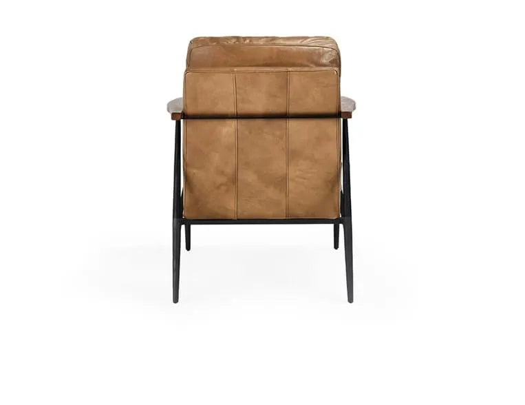 Christopher Club Chair Tan/Black/Antique Brown